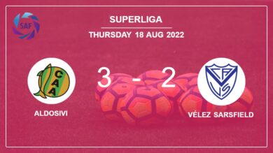 Superliga: Aldosivi tops Vélez Sarsfield 3-2