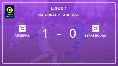 Auxerre 1-0 Strasbourg: overcomes 1-0 with a goal scored by G. Perrin