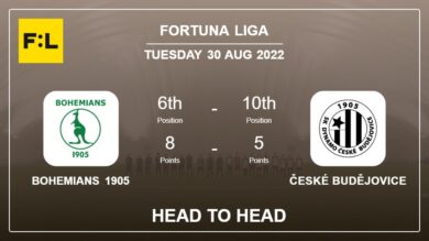 Bohemians 1905 vs České Budějovice: Head to Head, Prediction | Odds 30-08-2022 – Fortuna Liga