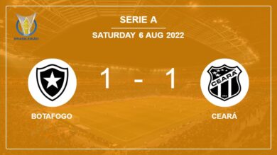 Botafogo 1-1 Ceará: Draw on Saturday