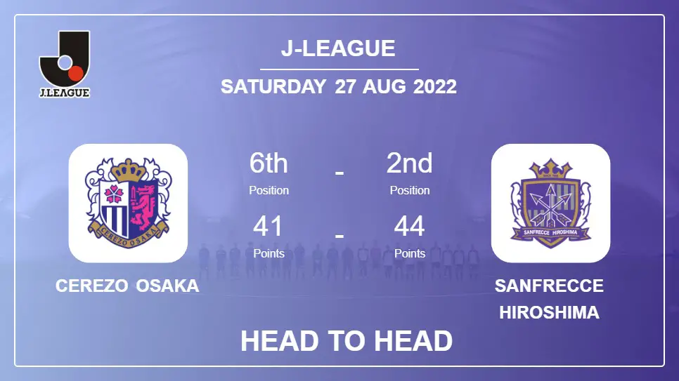 Cerezo Osaka vs Sanfrecce Hiroshima: Head to Head, Prediction | Odds 27-08-2022 - J-League