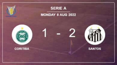 Serie A: Santos grabs a 2-1 win against Coritiba 2-1