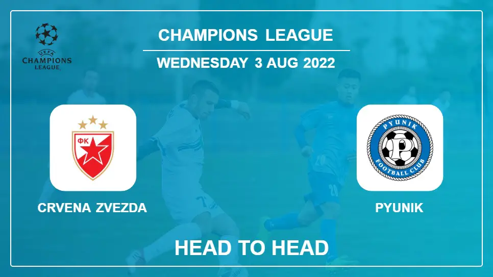 Crvena Zvezda vs Pyunik: Head to Head, Prediction | Odds 03-08-2022 - Champions League