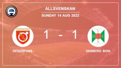 Degerfors 1-1 Varberg BoIS: Draw on Sunday
