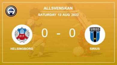 Allsvenskan: Helsingborg draws 0-0 with Sirius on Saturday
