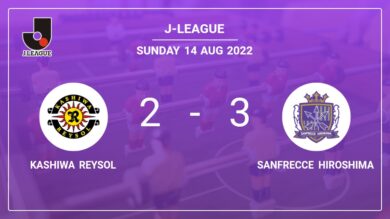 J-League: Sanfrecce Hiroshima beats Kashiwa Reysol after recovering from a 2-1 deficit