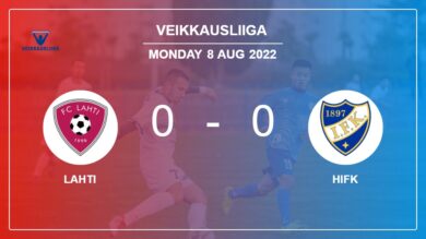 Veikkausliiga: Lahti draws 0-0 with HIFK on Monday