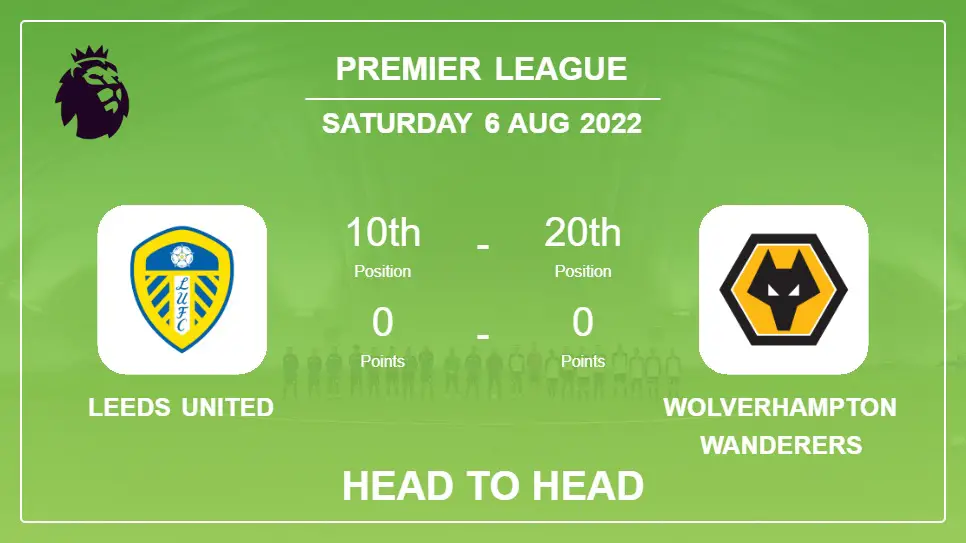 Head to Head Leeds United vs Wolverhampton Wanderers | Prediction, Odds - 06-08-2022 - Premier League