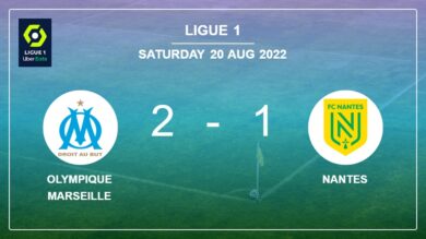 Ligue 1: Olympique Marseille overcomes Nantes 2-1