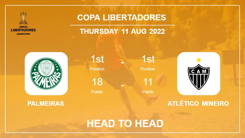 Palmeiras vs Atlético Mineiro: Head to Head, Prediction | Odds 10-08-2022 - Copa Libertadores