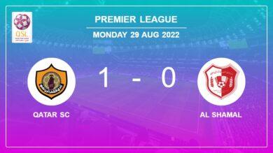 Qatar SC 1-0 Al Shamal: overcomes 1-0 with a goal scored by A. Al-Jassem