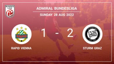Admiral Bundesliga: Sturm Graz recovers a 0-1 deficit to conquer Rapid Vienna 2-1
