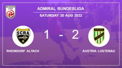 Admiral Bundesliga: Austria Lustenau recovers a 0-1 deficit to overcome Rheindorf Altach 2-1