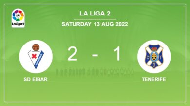 La Liga 2: SD Eibar recovers a 0-1 deficit to beat Tenerife 2-1