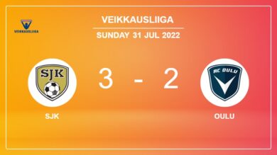 Veikkausliiga: SJK tops Oulu 3-2