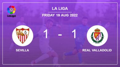 La Liga: Sevilla seizes a draw versus Real Valladolid