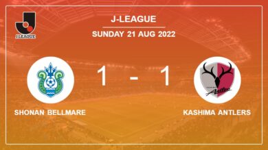 Shonan Bellmare 1-1 Kashima Antlers: Draw on Sunday