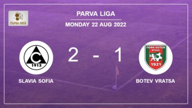 Parva Liga: Slavia Sofia recovers a 0-1 deficit to conquer Botev Vratsa 2-1