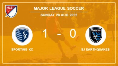 Sporting KC 1-0 SJ Earthquakes: beats 1-0 with a goal scored by D. Salloi
