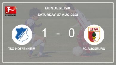 TSG Hoffenheim 1-0 FC Augsburg: prevails over 1-0 with a goal scored by D. Geiger