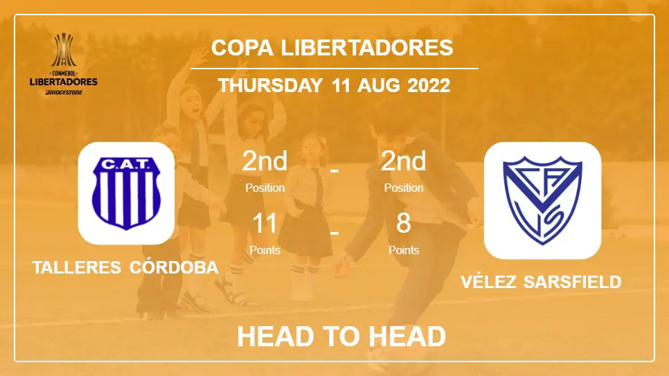Talleres Córdoba vs Vélez Sarsfield: Head to Head, Prediction | Odds 10-08-2022 - Copa Libertadores