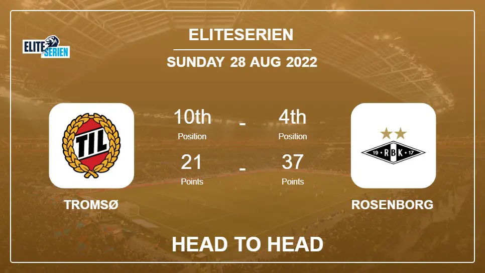 Tromsø vs Rosenborg: Head to Head, Prediction | Odds 28-08-2022 - Eliteserien