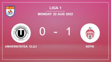Sepsi 1-0 Universitatea Cluj: prevails over 1-0 with a goal scored by M. Rondon