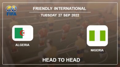 Head to Head stats Algeria vs Nigeria: Prediction, Odds – 27-09-2022 – Friendly International