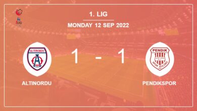 Altınordu 1-1 Pendikspor: Draw on Monday