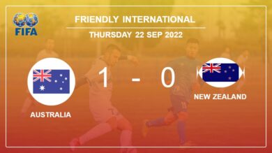 Australia 1-0 New Zealand: prevails over 1-0 with a goal scored by A. Mabil