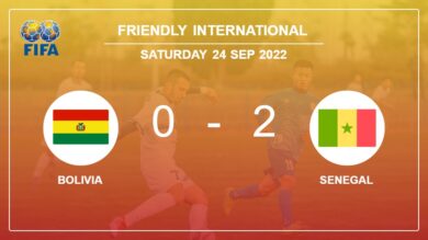 Friendly International: Senegal defeats Bolivia 2-0 on Saturday