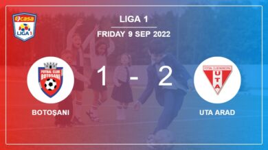 Liga 1: UTA Arad conquers Botoşani 2-1