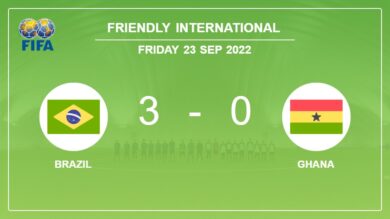 Friendly International: Brazil conquers Ghana 3-0