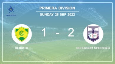 Primera Division: Defensor Sporting overcomes Cerrito 2-1