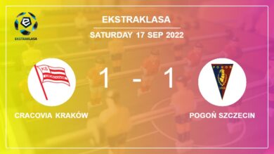 Cracovia Kraków 1-1 Pogoń Szczecin: Draw on Saturday