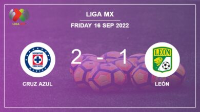Liga MX: Cruz Azul recovers a 0-1 deficit to conquer León 2-1