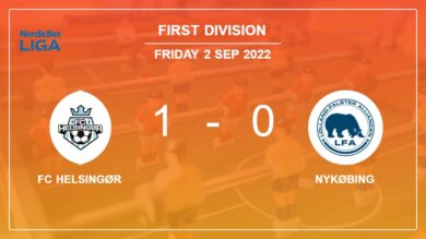 FC Helsingør 1-0 Nykøbing: overcomes 1-0 with a goal scored by O. Kjaergaard