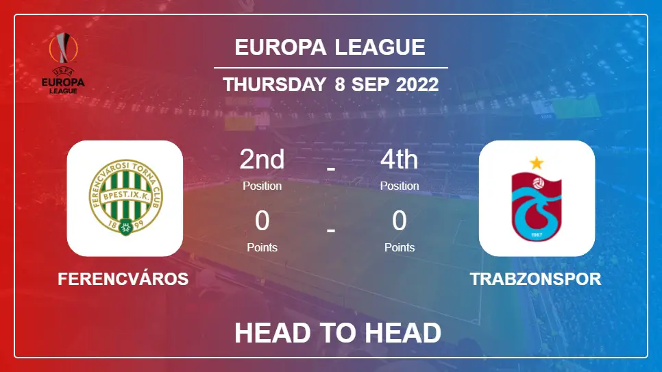 Ferencváros vs Trabzonspor: Head to Head stats, Prediction, Statistics - 08-09-2022 - Europa League