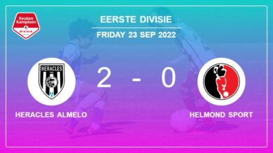 Eerste Divisie: Heracles Almelo conquers Helmond Sport 2-0 on Friday