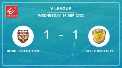 Hong Linh Ha Tinh 1-1 Ho Chi Minh City: Draw on Wednesday