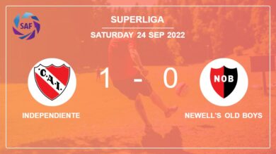 Independiente 1-0 Newell’s Old Boys: defeats 1-0 with a goal scored by L. Benegas