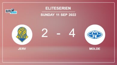 Eliteserien: Molde overcomes Jerv 4-2