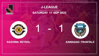 Kashiwa Reysol 1-1 Kawasaki Frontale: Draw on Saturday