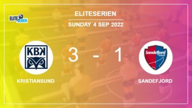 Eliteserien: Kristiansund prevails over Sandefjord 3-1