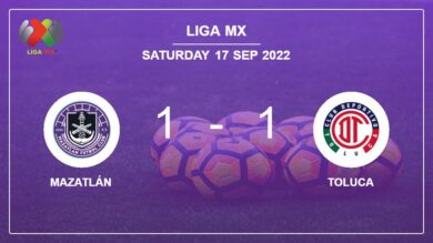 Mazatlán 1-1 Toluca: Draw on Friday