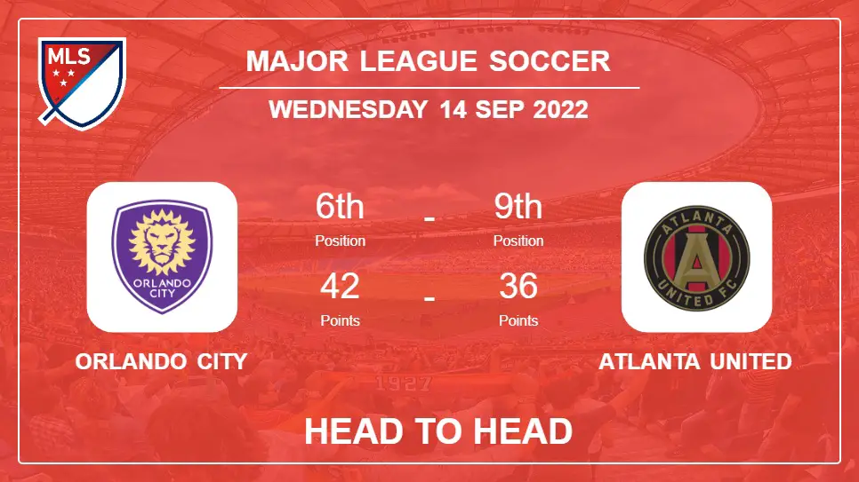 Head to Head stats Orlando City vs Atlanta United: Prediction, Odds - 15-09-2022 - Major League Soccer