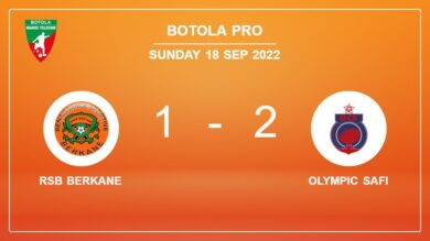 Botola Pro: Olympic Safi recovers a 0-1 deficit to beat RSB Berkane 2-1