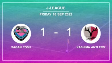 Sagan Tosu 1-1 Kashima Antlers: Draw on Friday