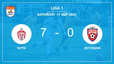 Liga 1: Sepsi destroys Botoşani 7-0 with an outstanding performance