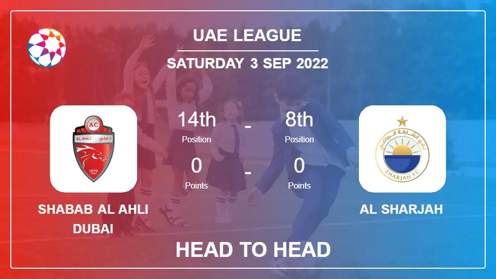 Head to Head Shabab Al Ahli Dubai vs Al Sharjah | Prediction, Odds - 03-09-2022 - Uae League